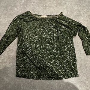 Michael Kors Green Patterned Blouse